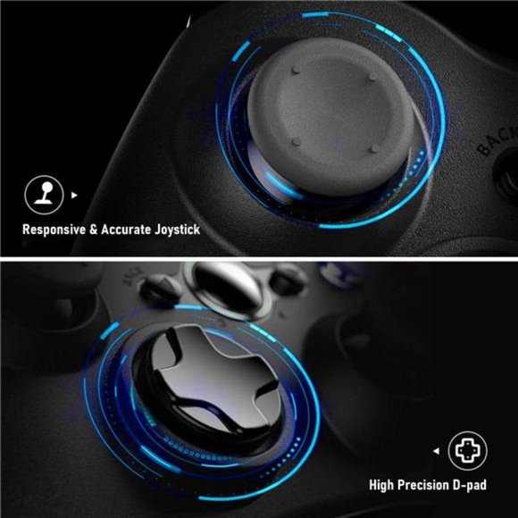 Wireless Controller Compatible with Xbox 360 2.4G Wireless Controller (Black) - Picture 6 of 7